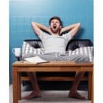 man yawning